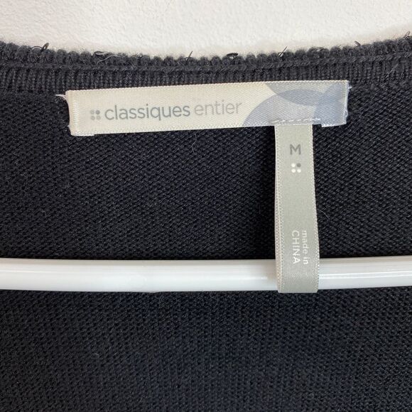 Classiques Entier Black Cashmere‎ Silk Cardigan Business Workwear  Size Medium - Picture 4 of 4